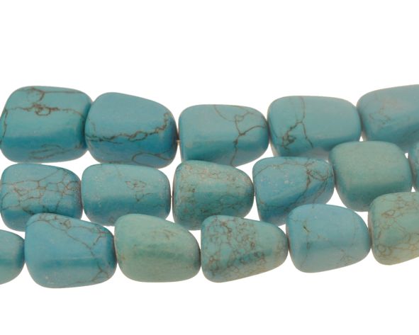 Pedra rolada howlita azul - 10 mm (5 peças) PO-301